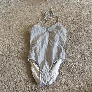 Striped Halter Kids One-Piece Swimsuit